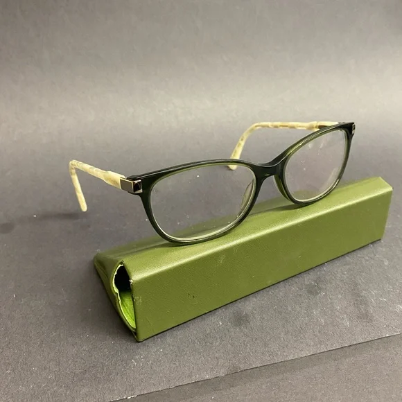 Longchamp Green and Cream Women's Glasses - Picture 1 of 7